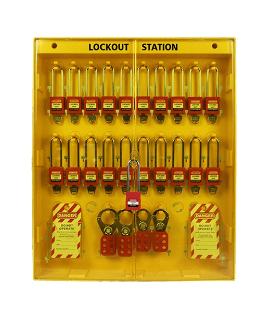 Lockout Tagout (LOTO) Veiligheidsstation XXL - Wandmontage - LOCKOUTSTORE.nl