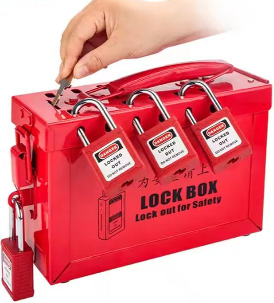Universele LOTO Veiligheidsvergrendelingsstation - Lockout/Tagout Box voor Werkplaatsen - LOCKOUTSTORE.nl
