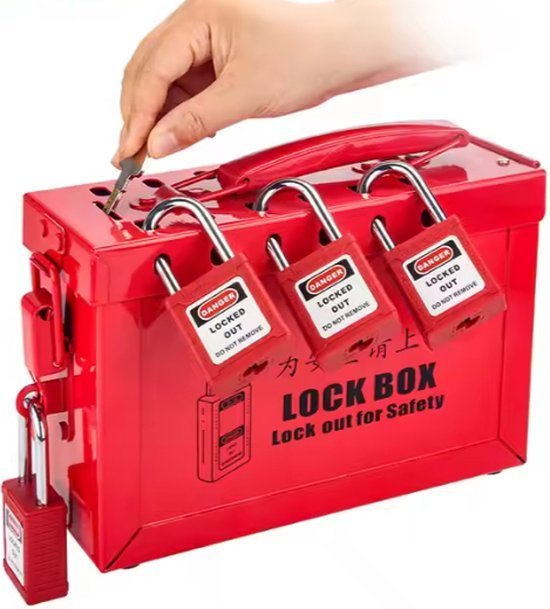 Universele LOTO Veiligheidsvergrendelingsstation - Lockout/Tagout Box voor Werkplaatsen - LOCKOUTSTORE.nl