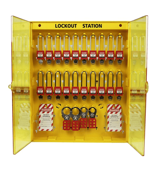 Lockout Tagout (LOTO) Veiligheidsstation XXL - Wandmontage - LOCKOUTSTORE.nl