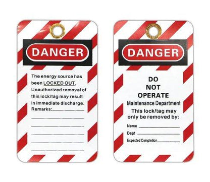 Lock out (LOTO) Waarschuwingstag 'DO NOT OPERATE' 10 STUKS - LOCKOUTSTORE.nl